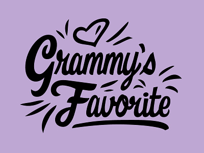 Grammy's Favorite custom grandma heart ipad ipad pro lettering logo purple t shirt t shirt design t shirt mockup type