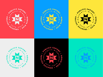 North Plus colors 2019 badge custom illustration lockup lockups logo minneapolis minnesota north publicis sapient type