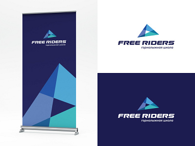 Free riders brand design brand identity branding design ice logo logodesign logotype mark montains mountain ski ski school skiing sport sports branding sports design sports logo sportswear vector