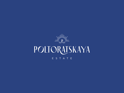 Poltoratskaya estate brand design brand identity branding design elegant feminine lettering letters logo logo design logodesign logotype mark personal brand real estate logo sea sea estate sun typography vector