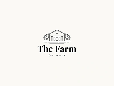 Line logo design barn brand brand design brand identity branding cottage design farm house logo logodesign mark nature rustic rustic logo trees typography vector wedding wedding venue