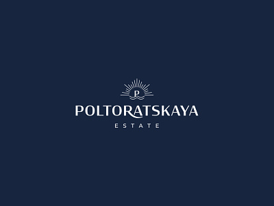 Poltoratskaya brand design brand identity branding businesscard design folder logo logodesign logotype mark realestate sea estate stationery stationery design stationery set typography typography logo vector