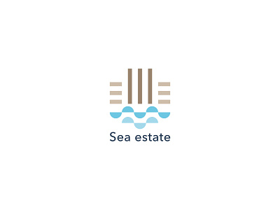 Sea Estate design estate house logo sea vector