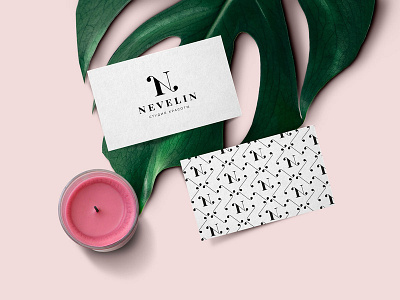 Nevelin beauty beauty salon branding design logo n logo pattern typography vector