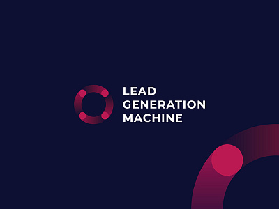 LEAD GENERATION MACHINE branding design lead logo machine rotation vector