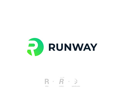 Runway branding design letter r logo run runway vector