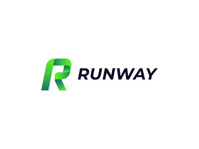 Runway branding design letter r logo runway vector