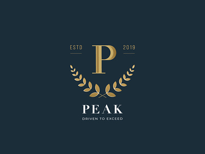 Peak branding design letter logo lux luxury mark p premium vector vip