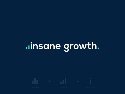 Insane growth brand design brand identity branding chart charts design development finance finances growth logo logotype smart typography vector