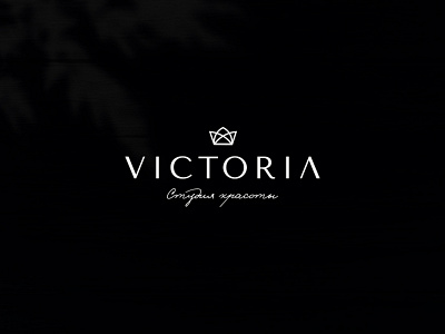 VICTORIA beauty beauty logo beauty salon beauty studio brand design brand identity branding crown design logo logodesign logotype mark queen typography vector