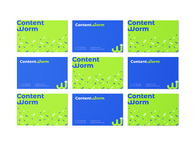 ContentWorm brand design brand identity branding businesscard design logo logodesign logotype mark pattern typography vector worm wormlogo
