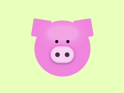 Pig animation character pig principle