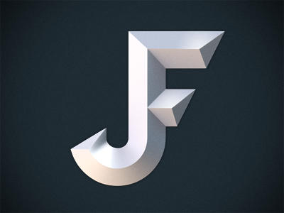 JF Monogram chiseled logo monogram symbol