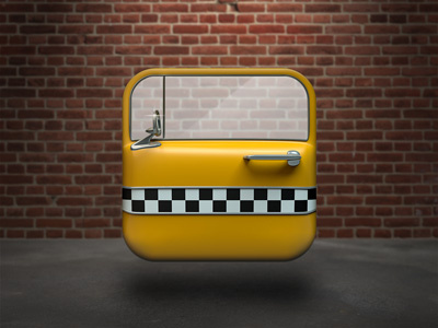 MeLeva 3d cab checker door icon ios meleva realistic taxi