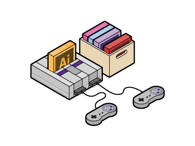My favourite game adobe console game illustrator isometric snes vector videogame