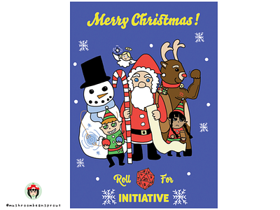 Christmas DnD Party design graphic design illustration