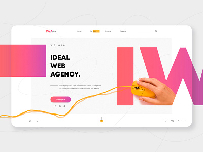 IWA web agency agency branding business color creative design interface minimal template ui web web design website