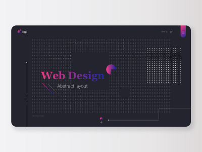 Black abstract web design template business creative interface minimal template ui vector web web design