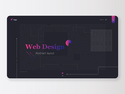 Black abstract web design template