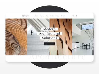 "Inspire" Architecture & Interior website template architecture creative design inspire interface interior minimal modern template ui web web design website