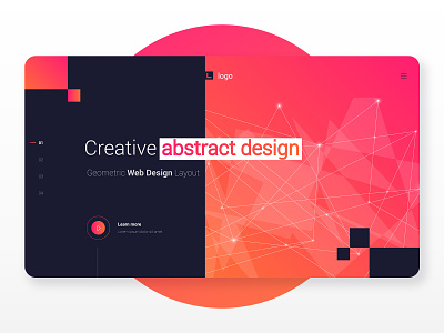 Creative abstract web design template