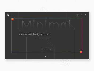 Black minimal web design concept