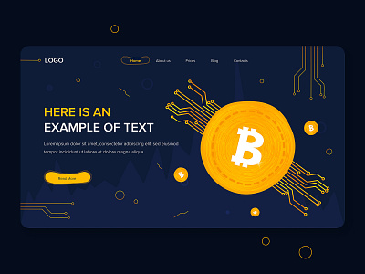 Bitcoin Website Design Template bitcoins business coin color cryptocurrency flat illustraion interface template ui ux web website