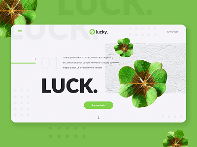 Сreative website design about Luck