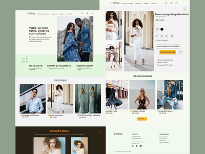 Caso de UI, eccomerce. - Clothing store graphic design site typography ui