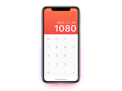 Calculator - Daily UI #04 apple calculator daily ui ios11 iphone x mobile ui ux