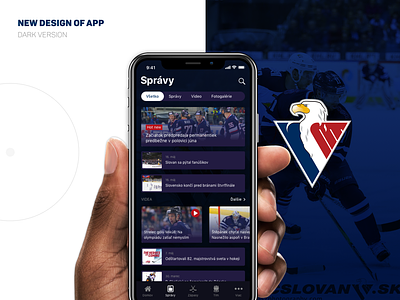 Concept of mobile app for HC Slovan Bratislava android app design hcslovan ios iphonex mobileapp pixwell sport sportapp sportclub ui ux