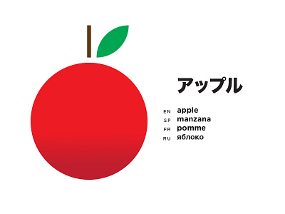 Apple apple fruit japanese langauge