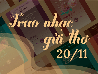 Project Trao Nhạc gửi thơ 20/11 card design graphic design illustration poscard product vector