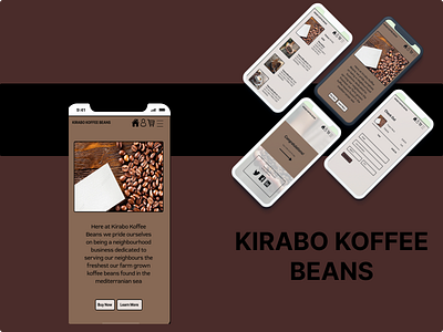 Kirabo Koffee Bean Home & Others app branding design minimal minimalist ui ux web