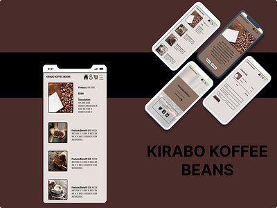 Product Details & Others for Kirabo Koffee Beans animation app branding design minimal minimalist ui ux web