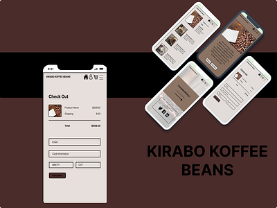 Check Out Page & Others for Kirabo Koffee Beans animation app branding design illustration minimal minimalist ui ux web website