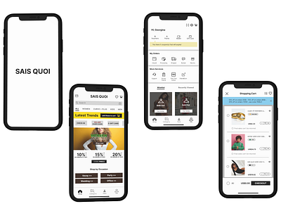 Sais Quoi (online shopping store) app branding design ecommerce illustration minimal minimalist ui ux