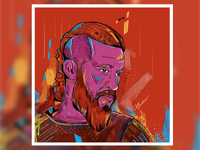 Ragnar Lothbrok art character digital dribbbleshot ragnar viking