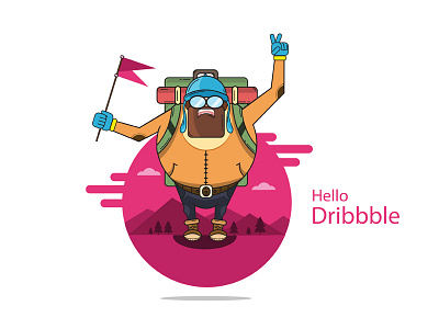 Debut Shot debut dribbble firstshot illustration thankyou