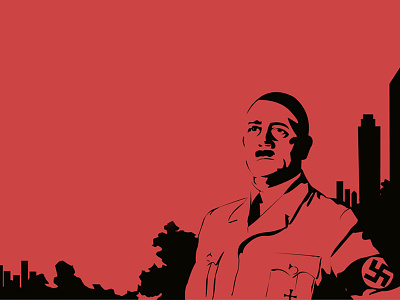 Hitler black design hitler illustration nazi red