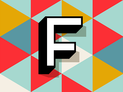 F branding logo pattern