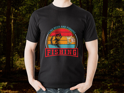 Fishing Retro Vintage T-shirt Design