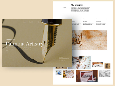 Palinoia Artistry-Art Website adodexd app art branding design draw dribble figma graphic design hi fi illustration landingpage logo make minimal prototype ui ux website wireframe