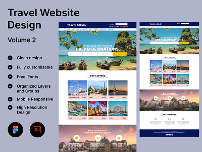 Travel website design