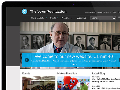 The Lown Foundation desktop foundation healt no profit pixel ui ux website wireframe