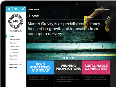 Market Gravity Website mobile module design ui user experience user interface web web design