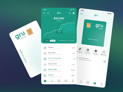 grubank / A Neobank app bank bank app banking branding design studio finance neobank ui design ux design wallet