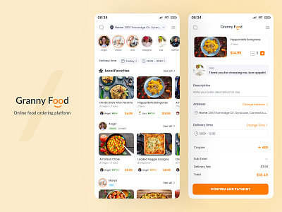 Granny food / Online food ordering platform