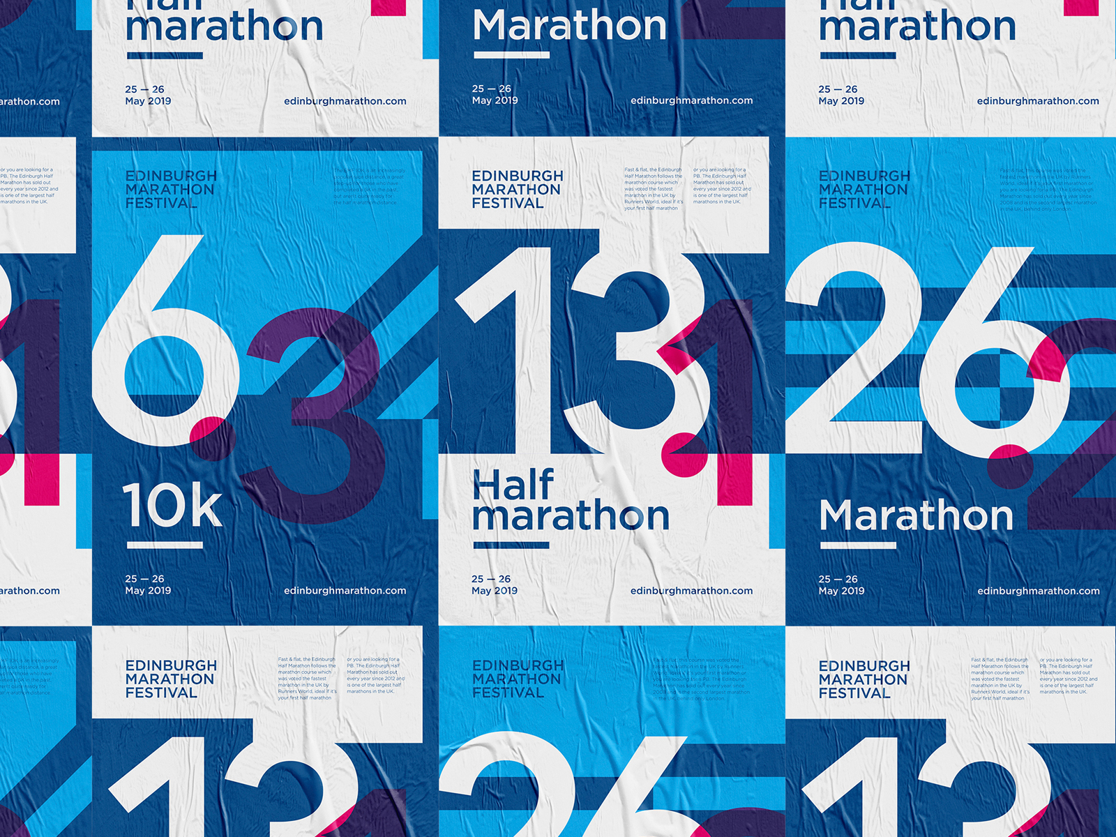 Marathon Poster Series 10k 26.2 miles design graphic design half marathon marathon poster poster art poster series running