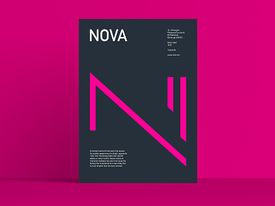Nova Poster design graphic design monogram nova pink play poster poster art
